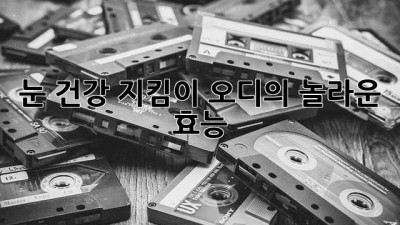 눈 건강 지킴이 오디의 놀라운 효능!